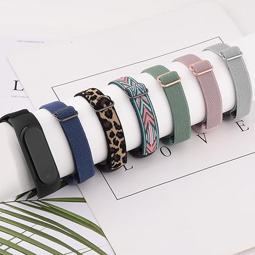Miniatura 9 de Wanme Bandas para Amazfit Band 5 correas de repuesto para mujeres y hombres paquete de 2 correas deportivas elásticas suaves compatibles con Amazfit