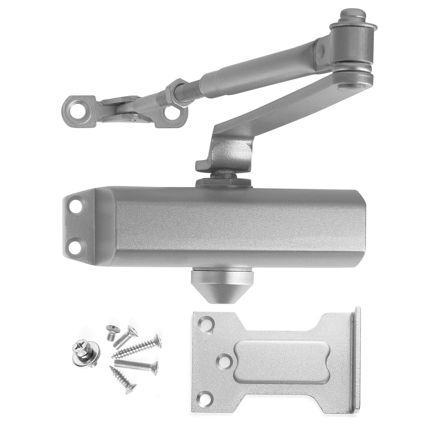 Lawrence Hardware LH302 - Chiudiporta regolabile per uso residenziale, per porte commerciali interne e leggere