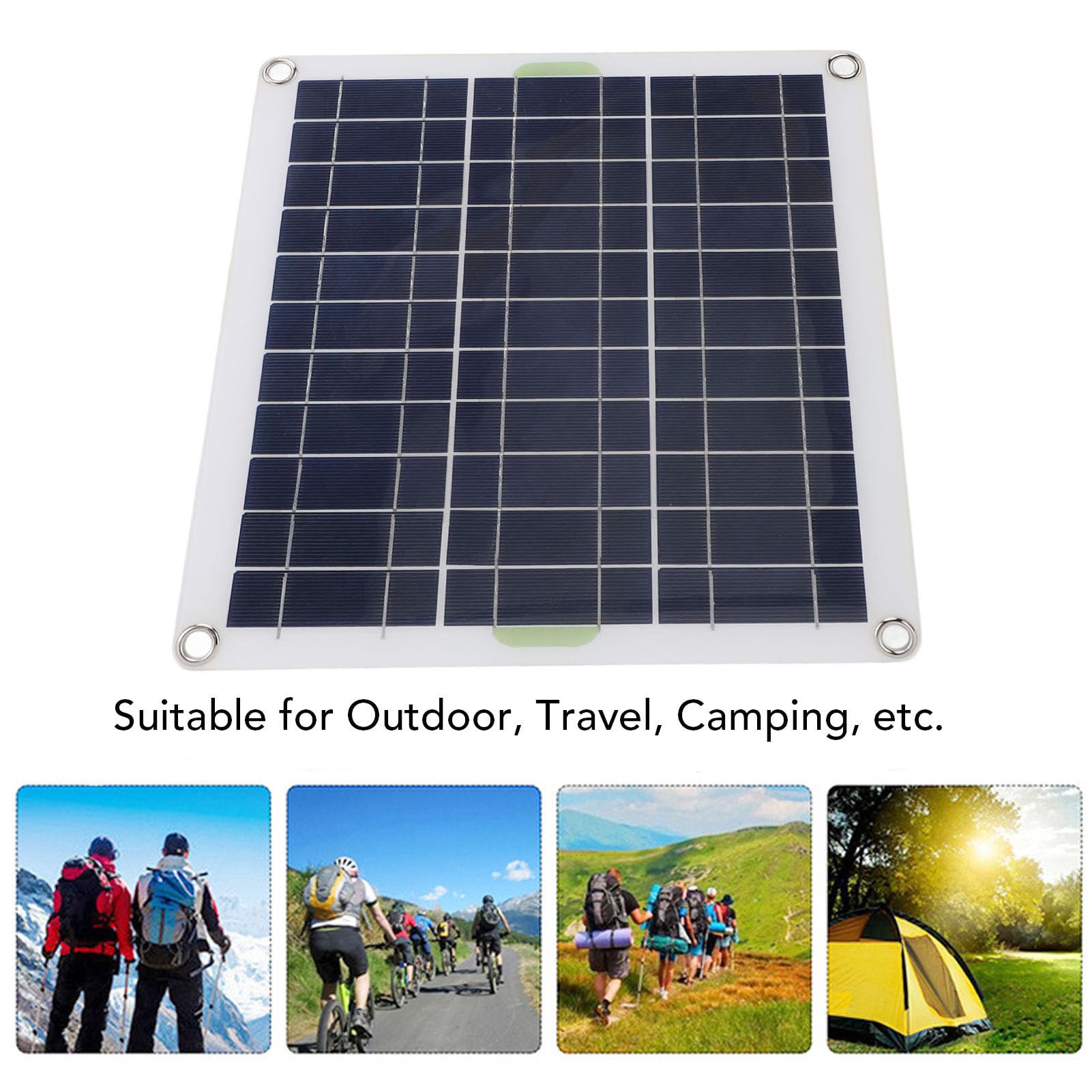 200W Kit Pannello Solare Efficiente Ricarica Veloce per Campeggio Viaggi Esterni Leggero Monocristallino