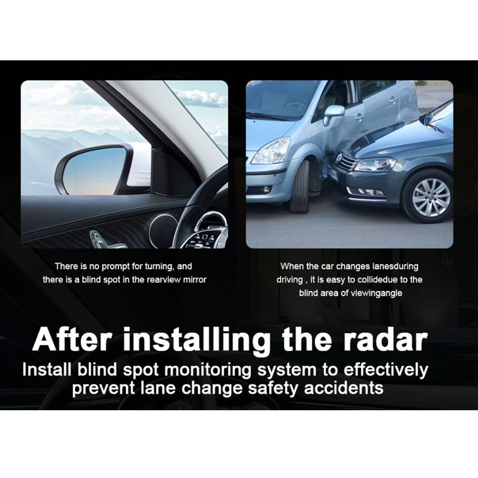 di Rilevamento Punti Ciechi Cicalino LED Ad Alta Precisione Assistente di Monitoraggio BSD per la Sicurezza Dell'auto