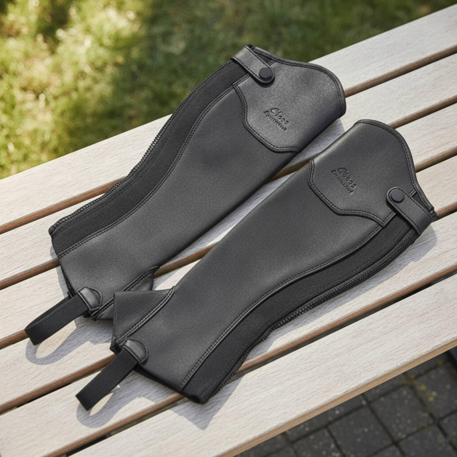 Baoblaze Paragambe Equestri Parastinchi Stivali Ghette Protezioni Antisfregamento con Linguetta Superiore E Anello di Trazione in Pelle Pu Adatti a Allenamento Lavoro in Passeggiate