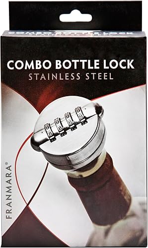 Miniatura 2 de Cerradura/sellador combinado de licor/botella de vino de acero inoxidable y negro