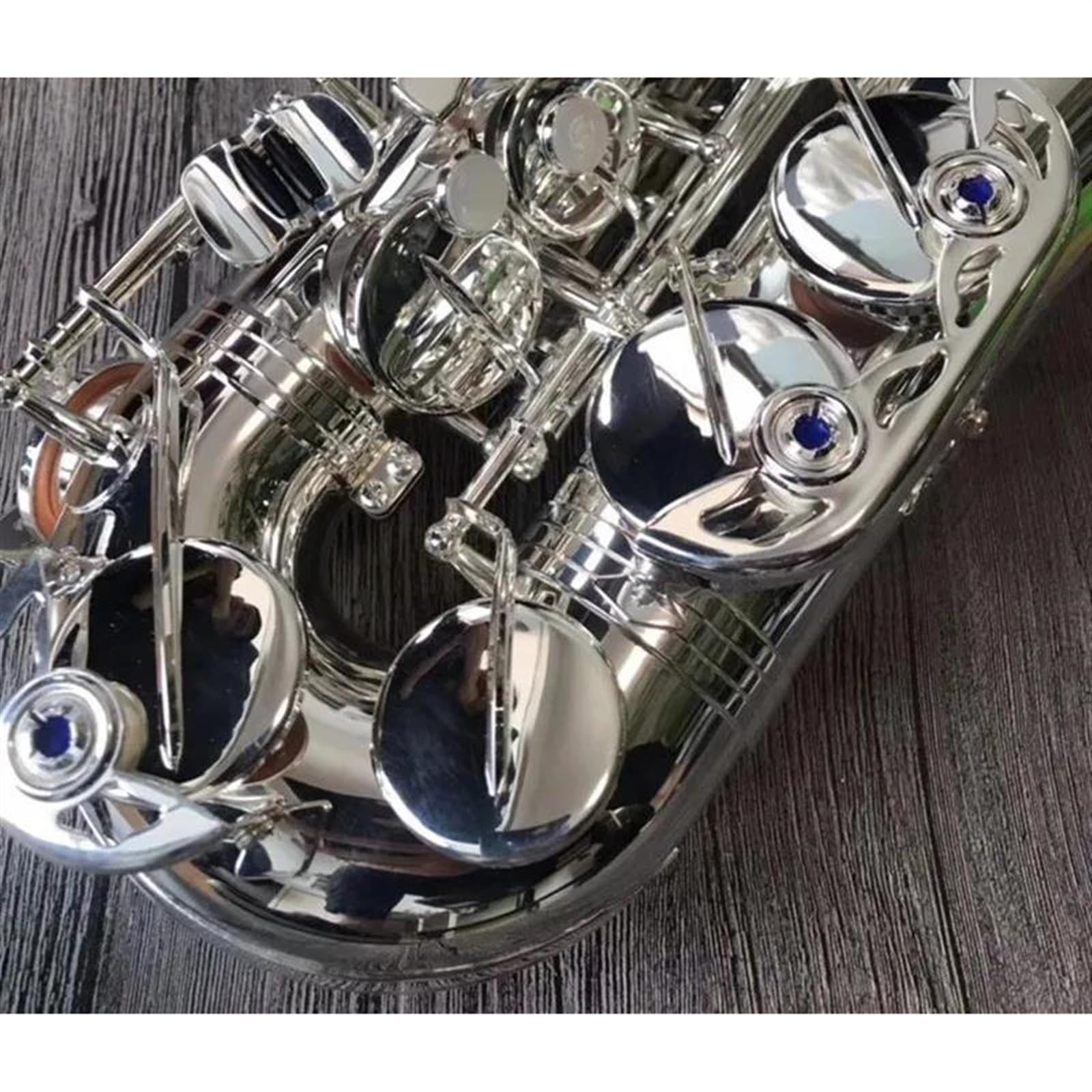 Saksofon Altowy Eb Tune Mosiądz Nikiel Posrebrzany Instrument BodyMusic Saksofon E-płaski Z Etui profesjonalny Saksofon (Color : Leather bag)