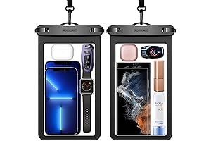 XL Large Waterproof Cell Phone Pouch 2 Pack - Universal Water Proof Dry Bag Case