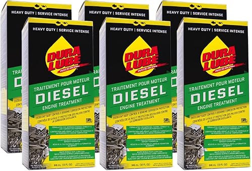Dura Lube Tratamiento de motor diésel - 32 onzas, caja de tratamiento de aceite diésel y aditivos de 6 - HL-501009-06