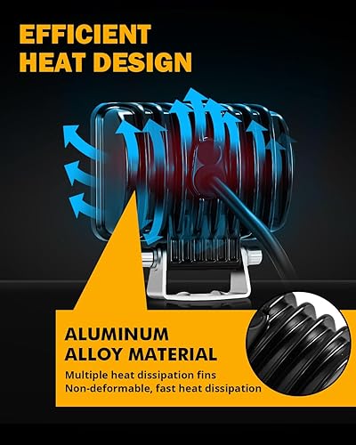 Miniatura 6 de Auxbeam Luces LED de 3 pulgadas, barra de luz combinada de inundación de punto de conducción de 60 W, barra de luz de trabajo, luces de zanja de