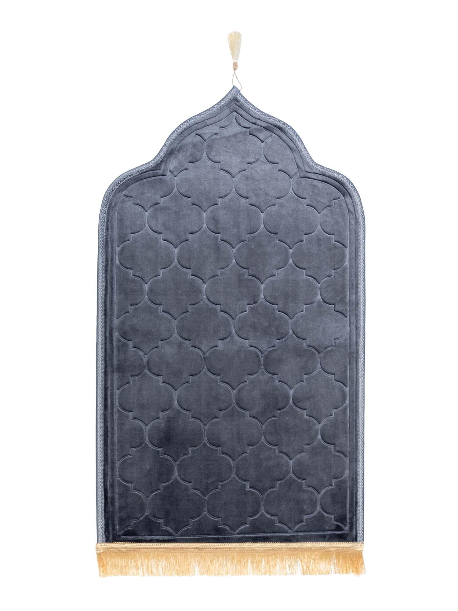 Prayer Mat Soft, Thik & Comfortable Prayer Mat (Grey)