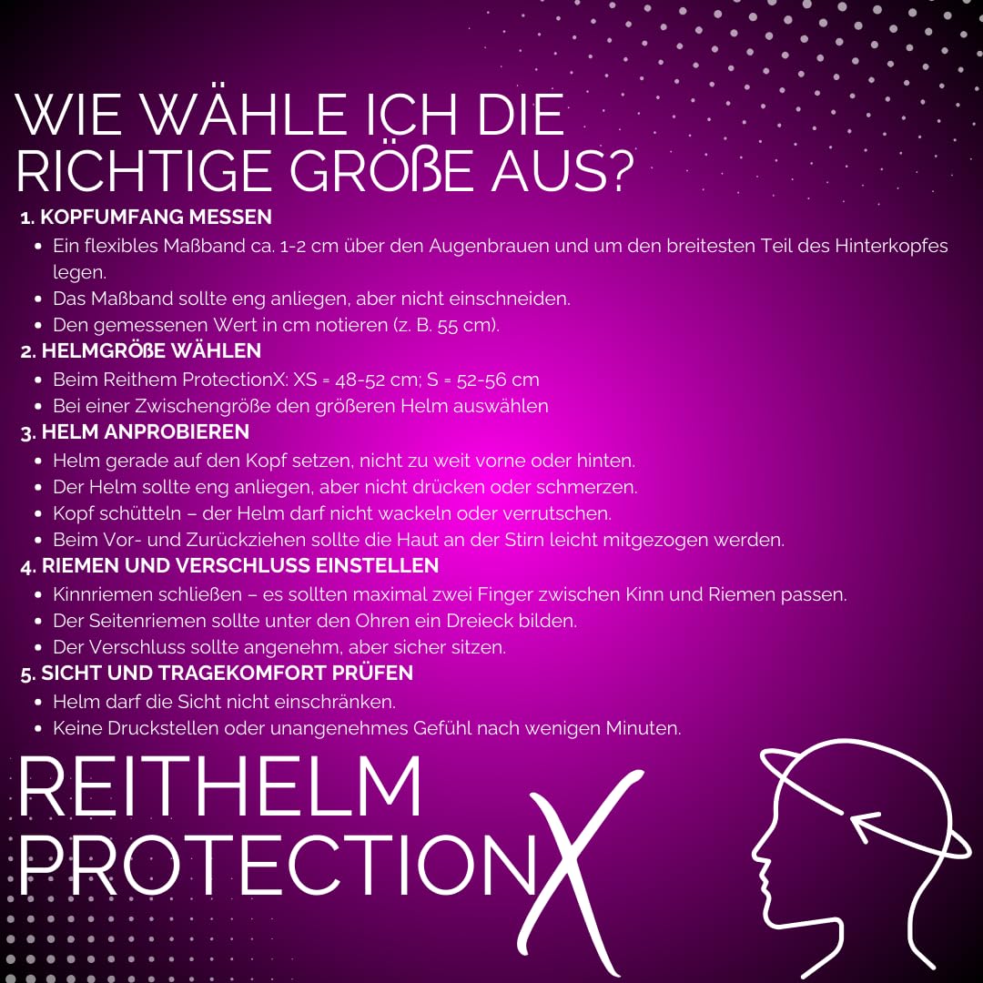 PFIFF 103119 Reithelm ProtectionX, Kinderhelm, Größenverstellbarer Helm für Kinder, mit Belüftunssystem, Blau, Schwarz, Pink, Größe 48-52cm (XS), und 52-56cm (S)