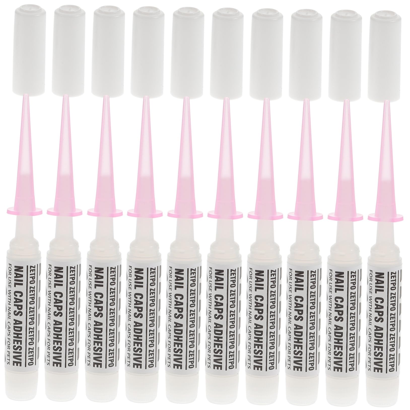 Angoily 10pcs Pet Nail Caps Adhesive Glue for Cat and Dog Pointed Tip Gel Nail Cover Protector for Pet Claw Care