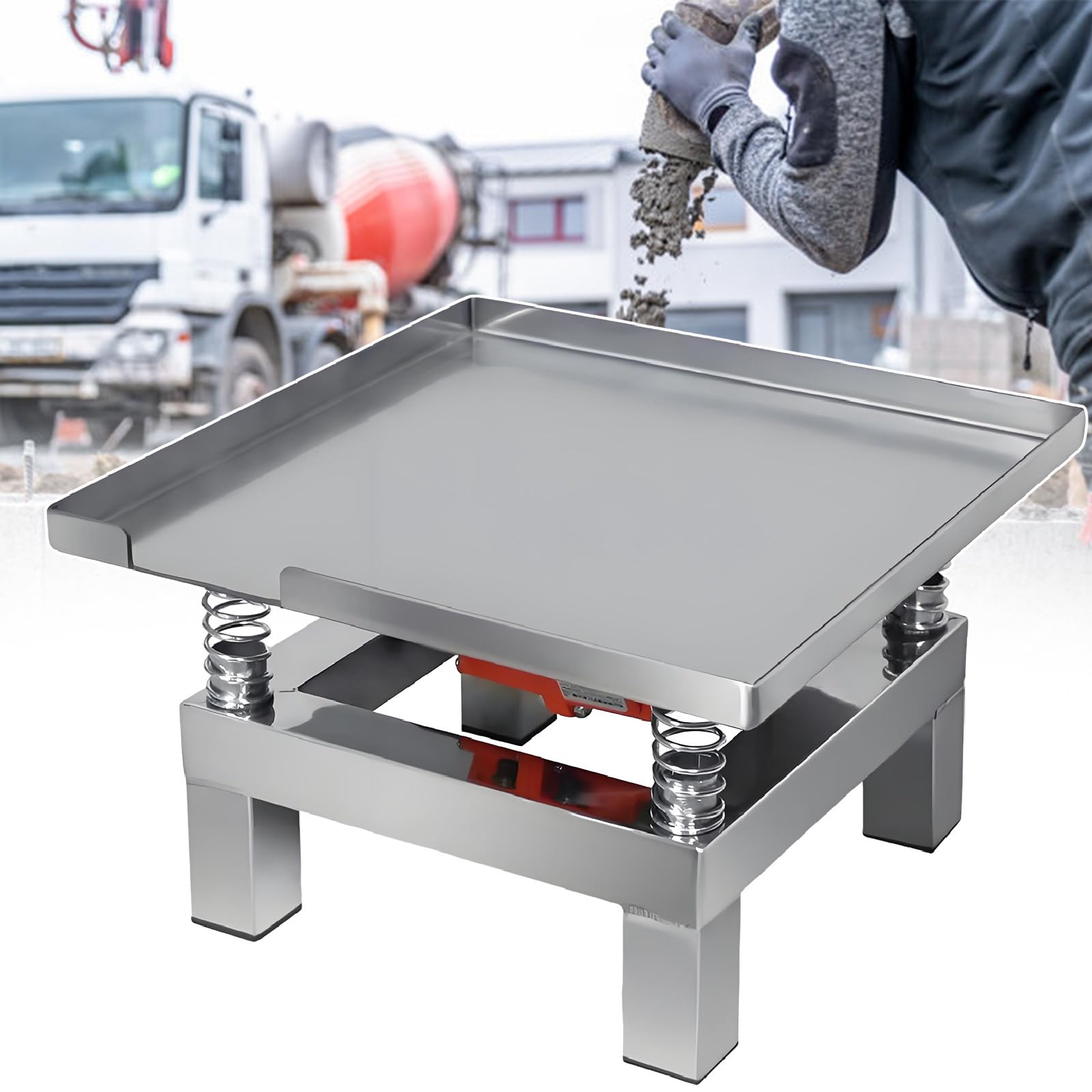 Elektrische Vibrationstestbank, 19.7x19.7 Zoll Edelstahl-Tisch, 3000-3600 Mal/Min für Labor, Lager und Werkstatt-Formverdichtung