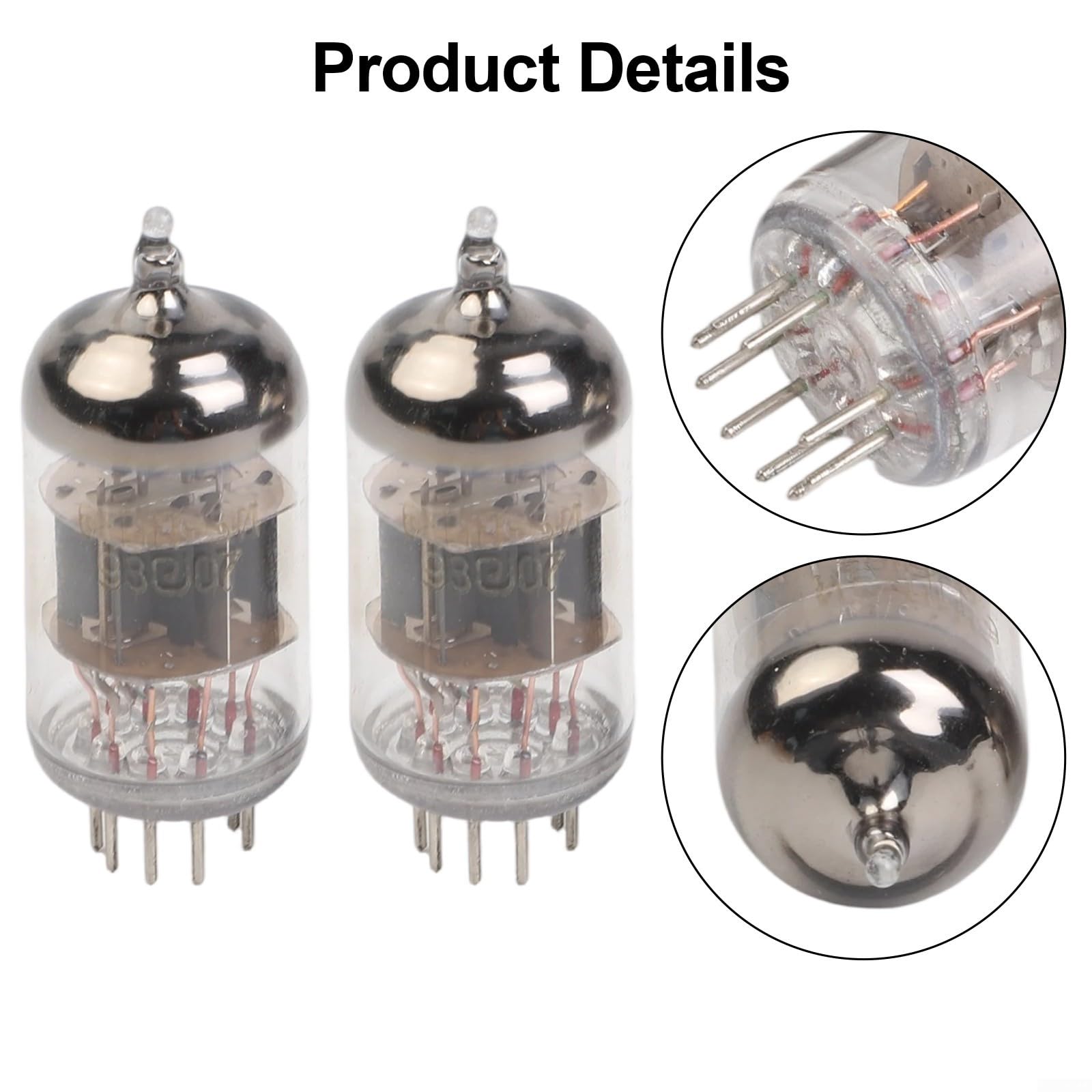 2 tubos de vacío 6H1n-EB, preamplificador de graves mejorado para 6N1 ECC85 6AQ8, kit de repuesto de válvula de audio de rendimiento estable