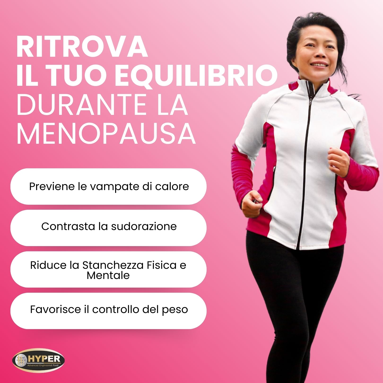 Hyper Integratore Menopausa 3x100 Compresse - Dona Equilibrio degli Estrogeni e Riduce i Sintomi come le Vampate, Sudorazione e Stanchezza - con Trifoglio Rosso, Isoflavoni, Magnesio e Vitamina D