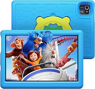 Nicewise Tablet for Kids Android 12 Kids Tablets 10 Inch with HD Display 5000mAh 2GB + 32GB Quad Core Processor Parental Control Kidoz WiFi Dual Camera Children Learning Kids Tablet, Blue