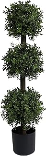 ALL SEASON GREEN 3ft Artificial Outdoor Boxwood Topiary Trees, UV Resist...