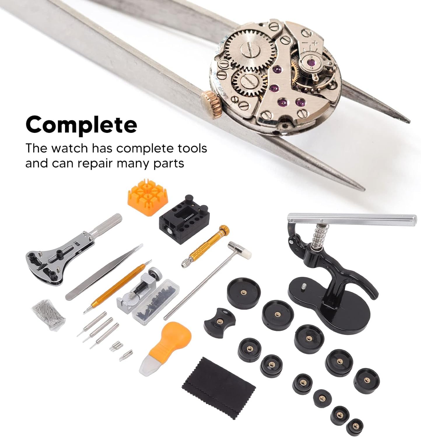 Kit Profesional de reparación de Relojes, Kit de Herramientas para Relojes, Herramienta de reparación de Relojes para Cambio y reemplazo de Correas de Relojes.