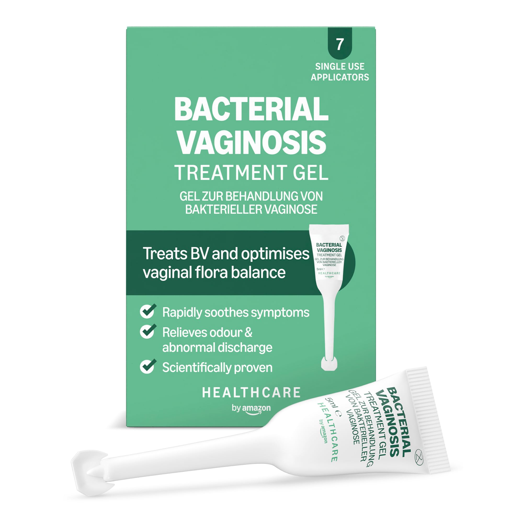 Healthcare by Amazon Bacterial Vaginosis Treatment Gel, 5 ml, Pack of 7, (Previously Amazon Basic Care) – Packaging May Vary