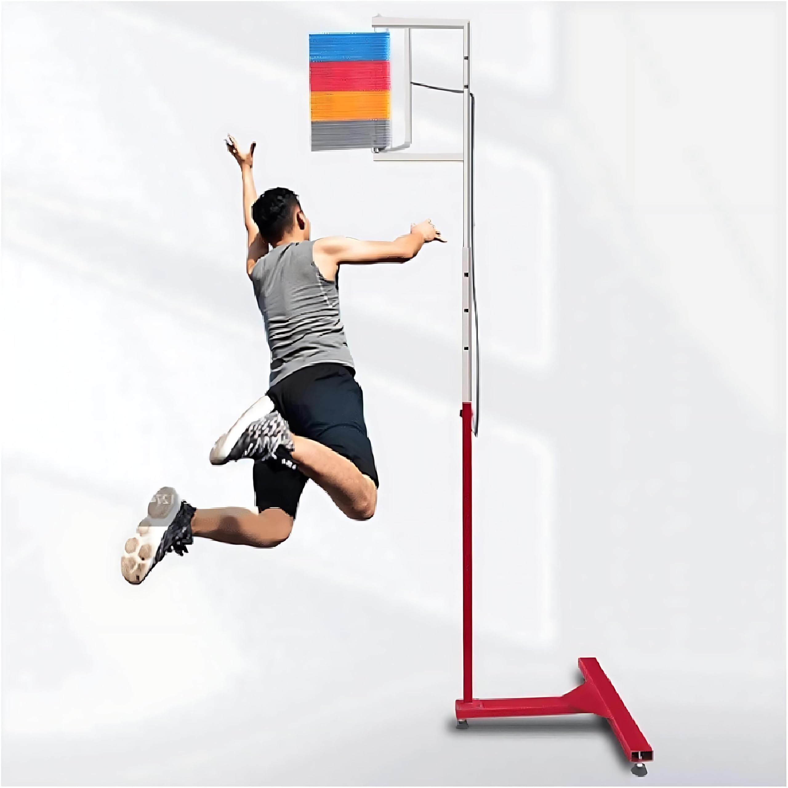 MIAOXIAOLONG Adjustable Height Vertical Jump Tester,4.59–11.81 ft Vertical Jump Measurement Tool for School Gym & Outdoor Use,Vertical Jumps Trainer for Track,Field,and Recreational Training 1.4m~3m
