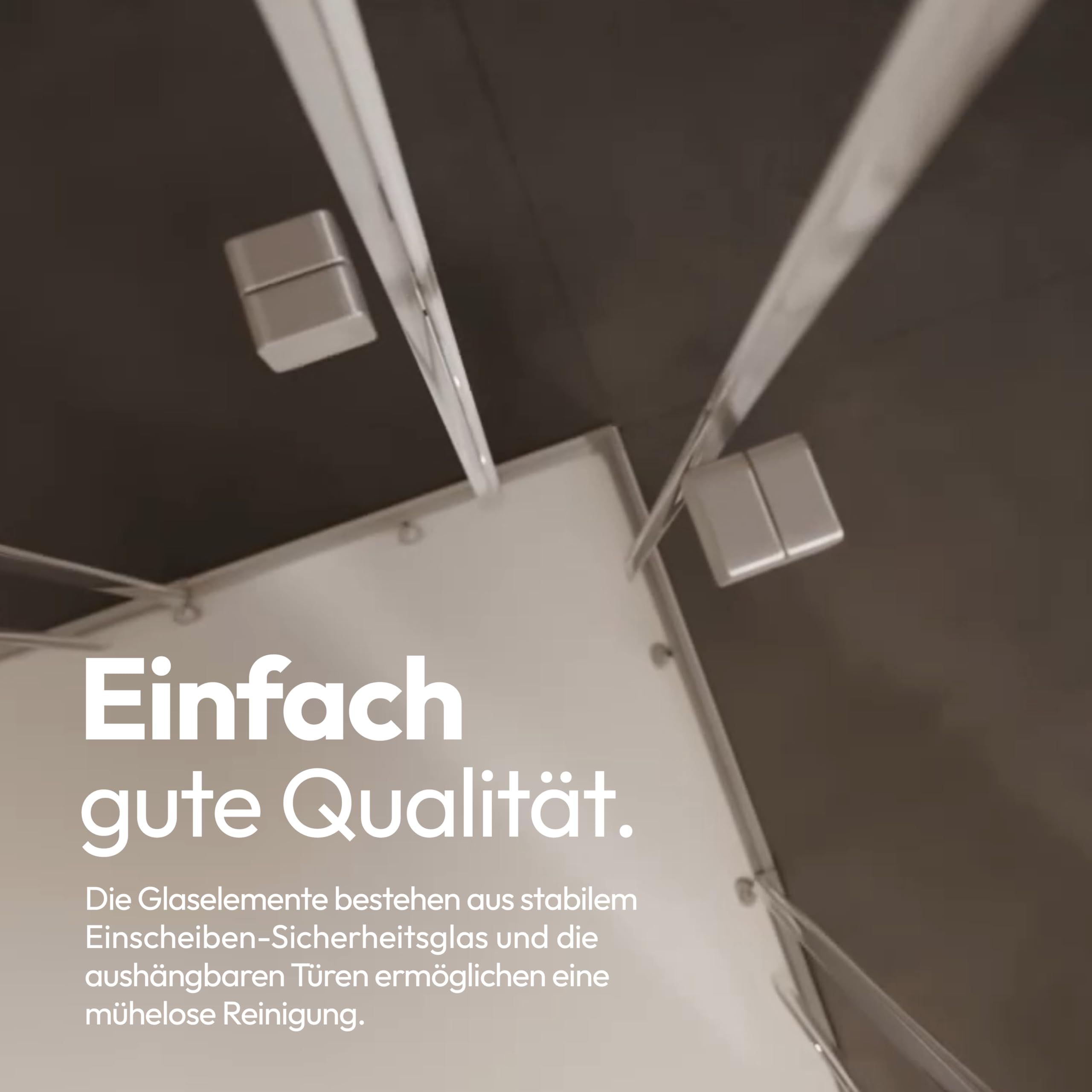 MARWELL Duschkabine Flexi 77-90x77-90-190 cm Eckdusche mit hochwertigen verstellbaren Alumuniumprofilen in silber matt Duschabtrennung mit aushängbaren Schiebetüren zur Reinigung