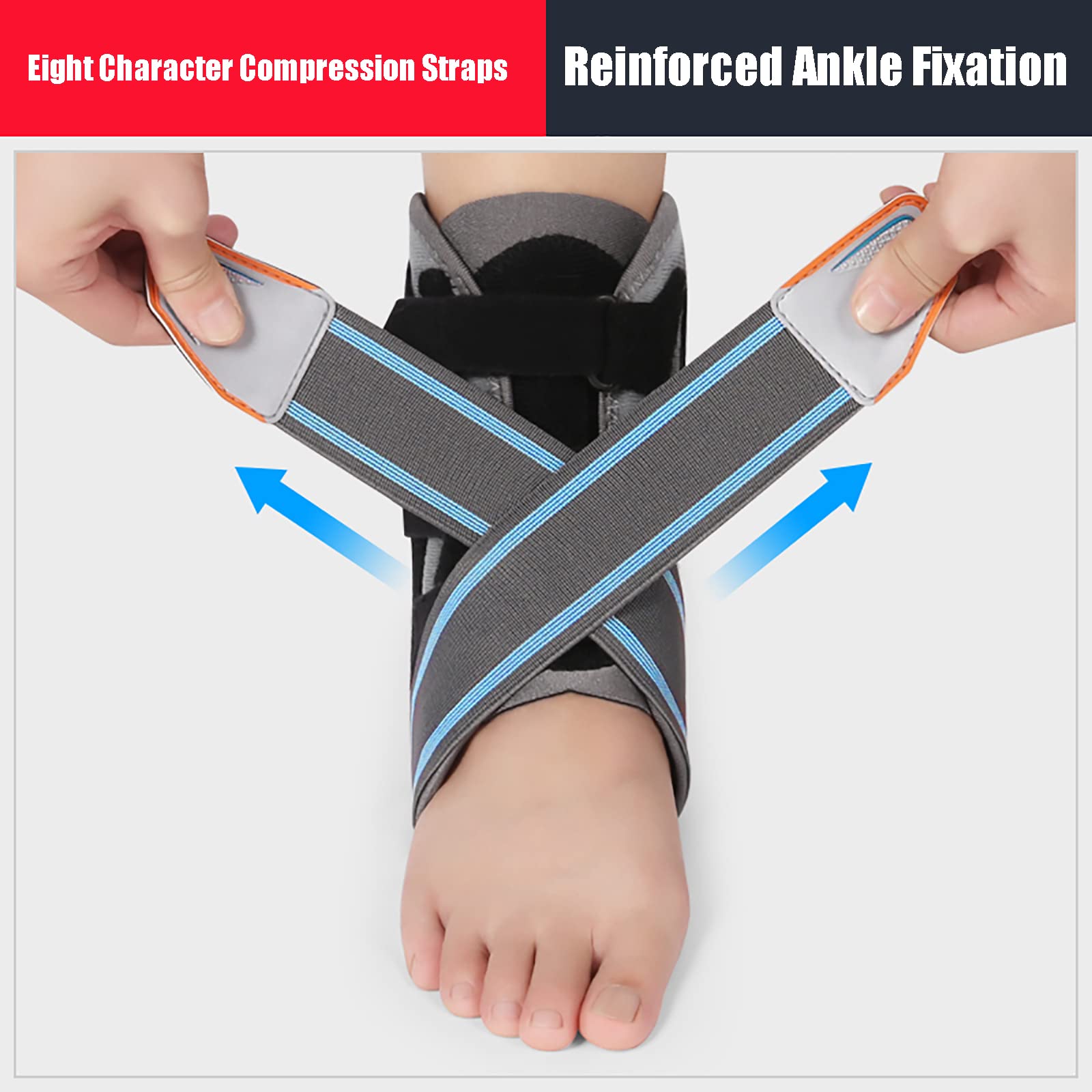 Tobillera, soporte de tobillo para hombres y mujeres, cómodo y transpirable, para deportes, correr, yoga, ciclismo, fútbol, etc. Tres correas, M, tres correas, S