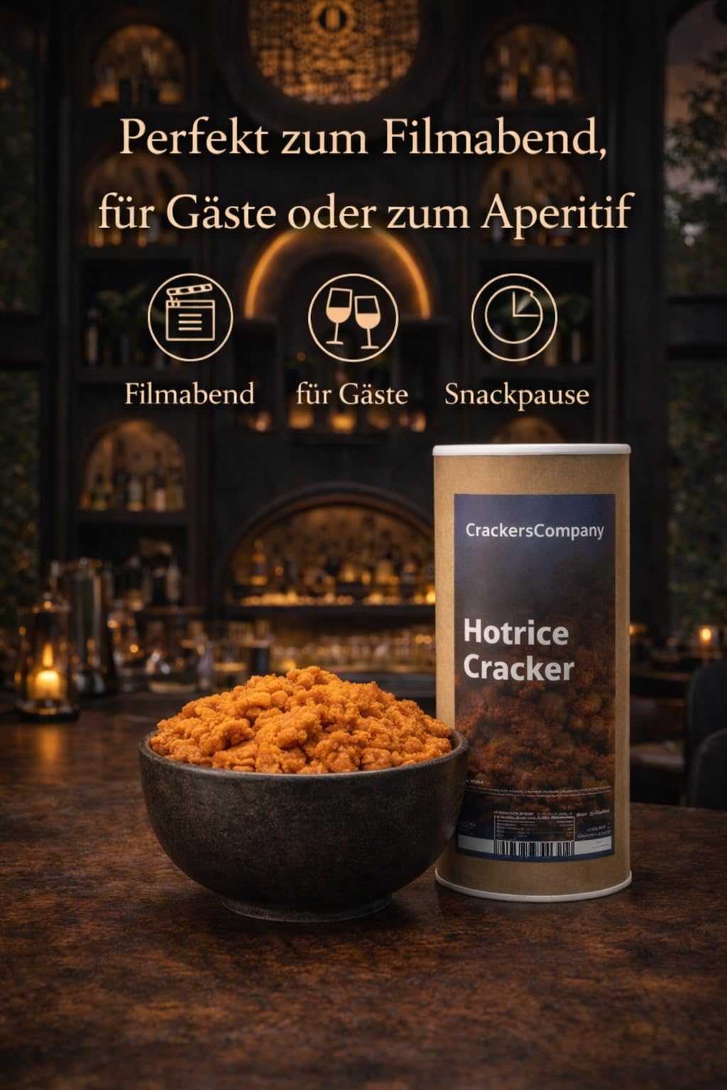 Reiscracker scharf Hotrice Cracker pikant würzig exotisch Reiskräcker vegetarisch laktosefrei 2.5kg