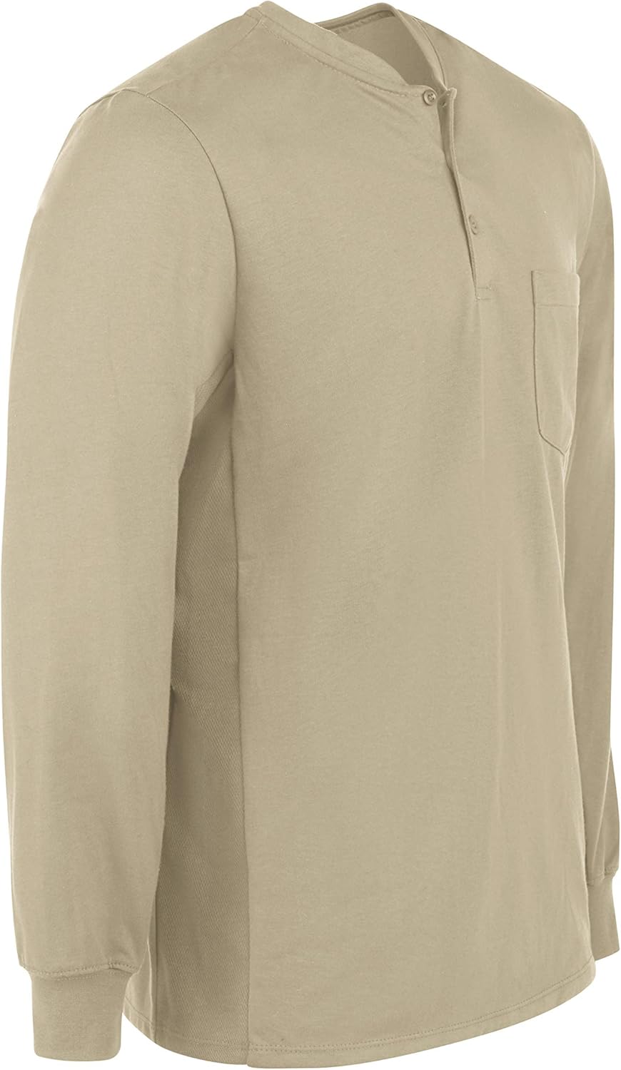 Bulwark Mens Men's Lightweight Fr Tagless Henley - Image 5