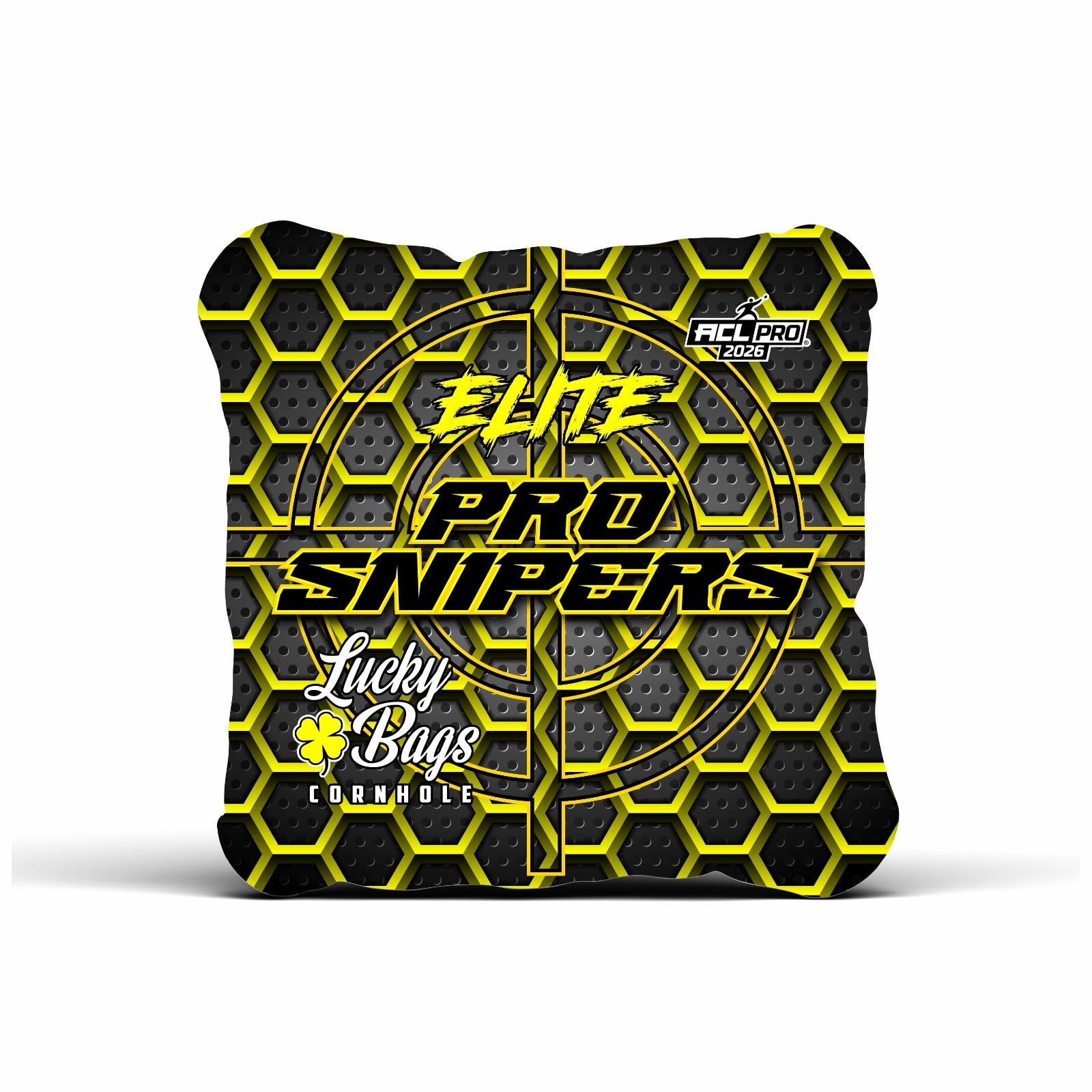 Lucky Bags Cornhole Hex Pro Sniper Elite (Yellow, Cornhole