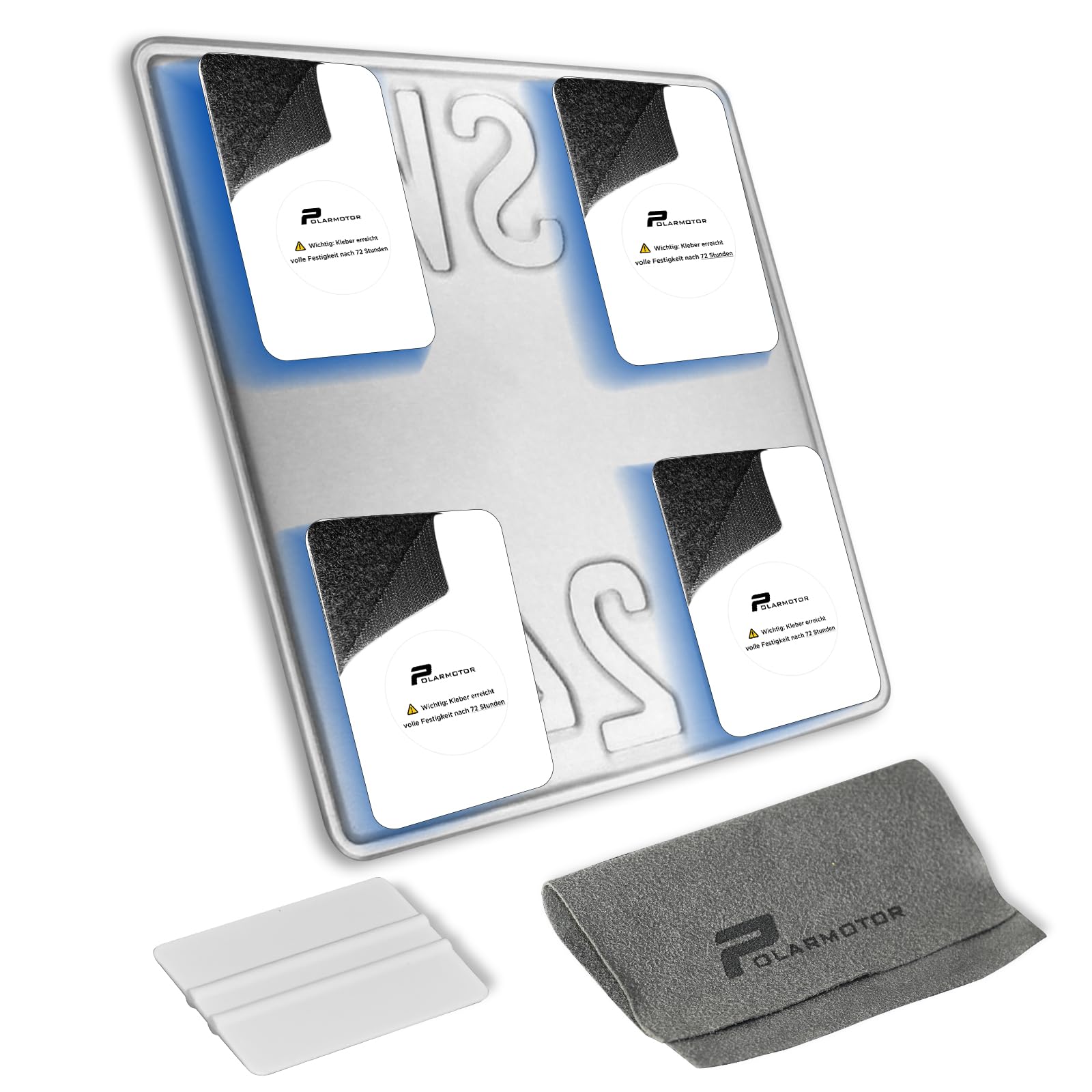 polarmotor Klett Motorrad kennzeichenhalter 50x80mm Universal für Motorrad Roller Moped Mofa, Österreich &Deutschland Kennzeichenhalter Rahmenlos