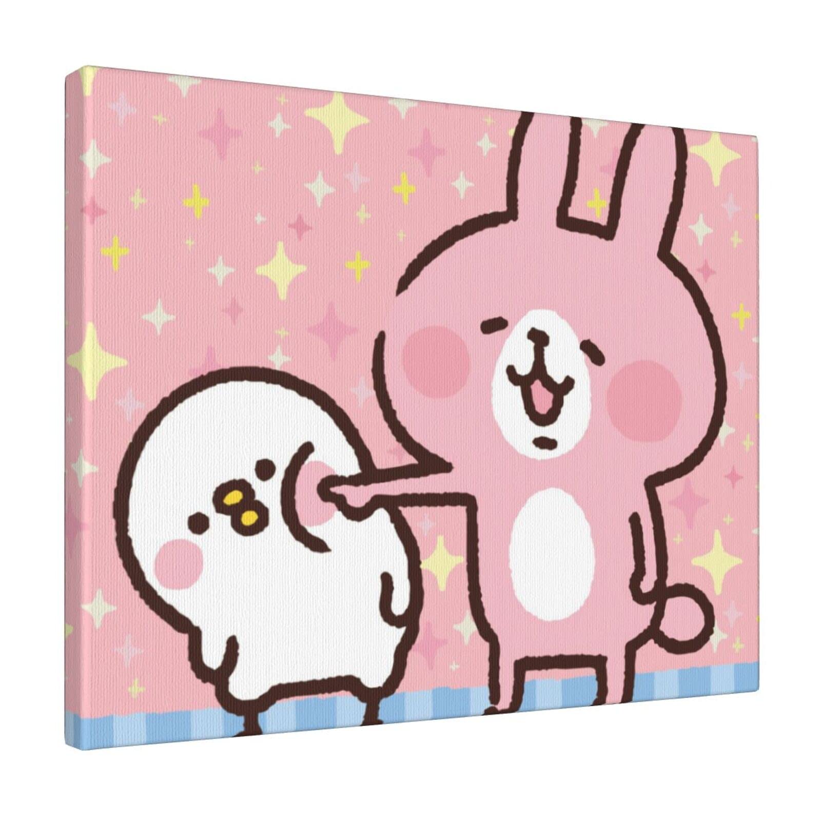 Amazon.co.jp: カナ-ヘイの小動物 ピスケとうさぎ アートパネル 装飾画