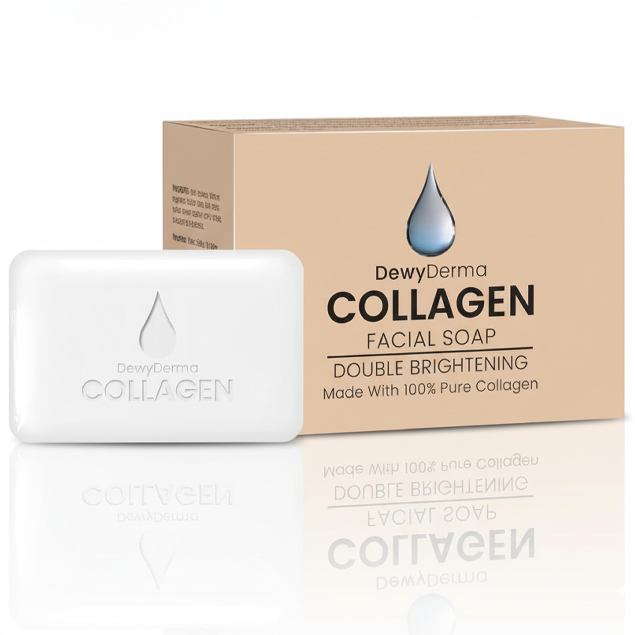 100% Pure Collagen Bar Soap For Men & Women | Natural Hand & Bath, Face & Body Soap Bar, Hydrating Body Soap Bars For Gentle Brightening Collagen Skin