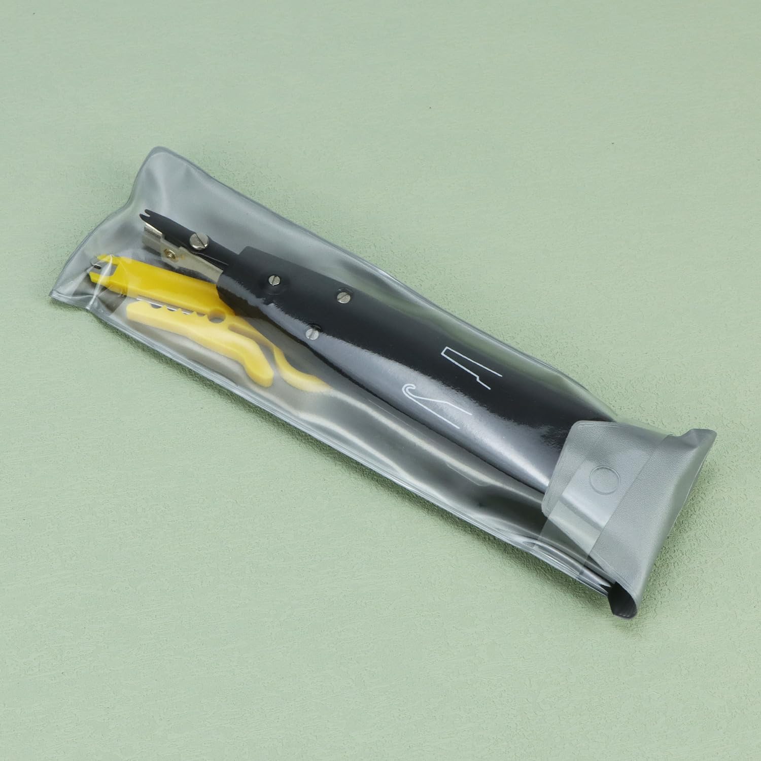 QWORK® Profesjonalny zestaw narzędzi do dziurkowania Ethernet do RJ45 Cat5/Cat6/Cat7, zawiera narzędzie do zdejmowania izolacji