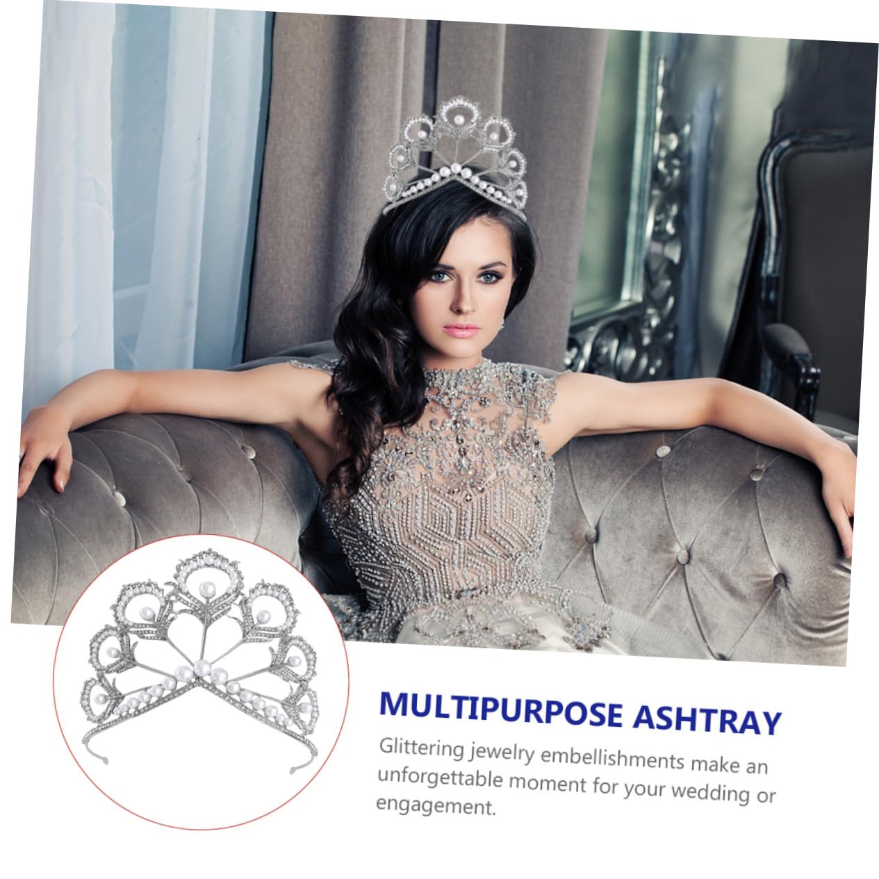 VICASKY 2 Pezzi Cerchietto Sposa e Accessorio Matrimonio per Donne e Ragazze Copricapo Cerimonia e