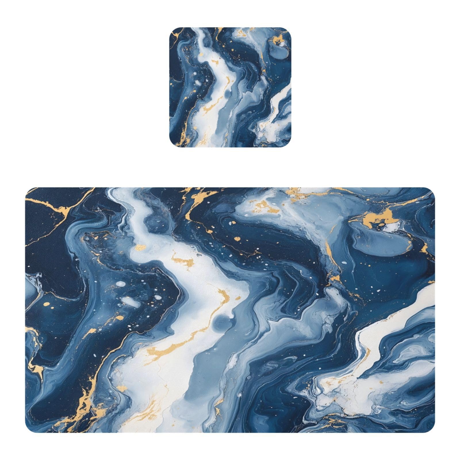 BURSTDDY Marble Texture Placemat Waterproof Place Mat for Dining Table