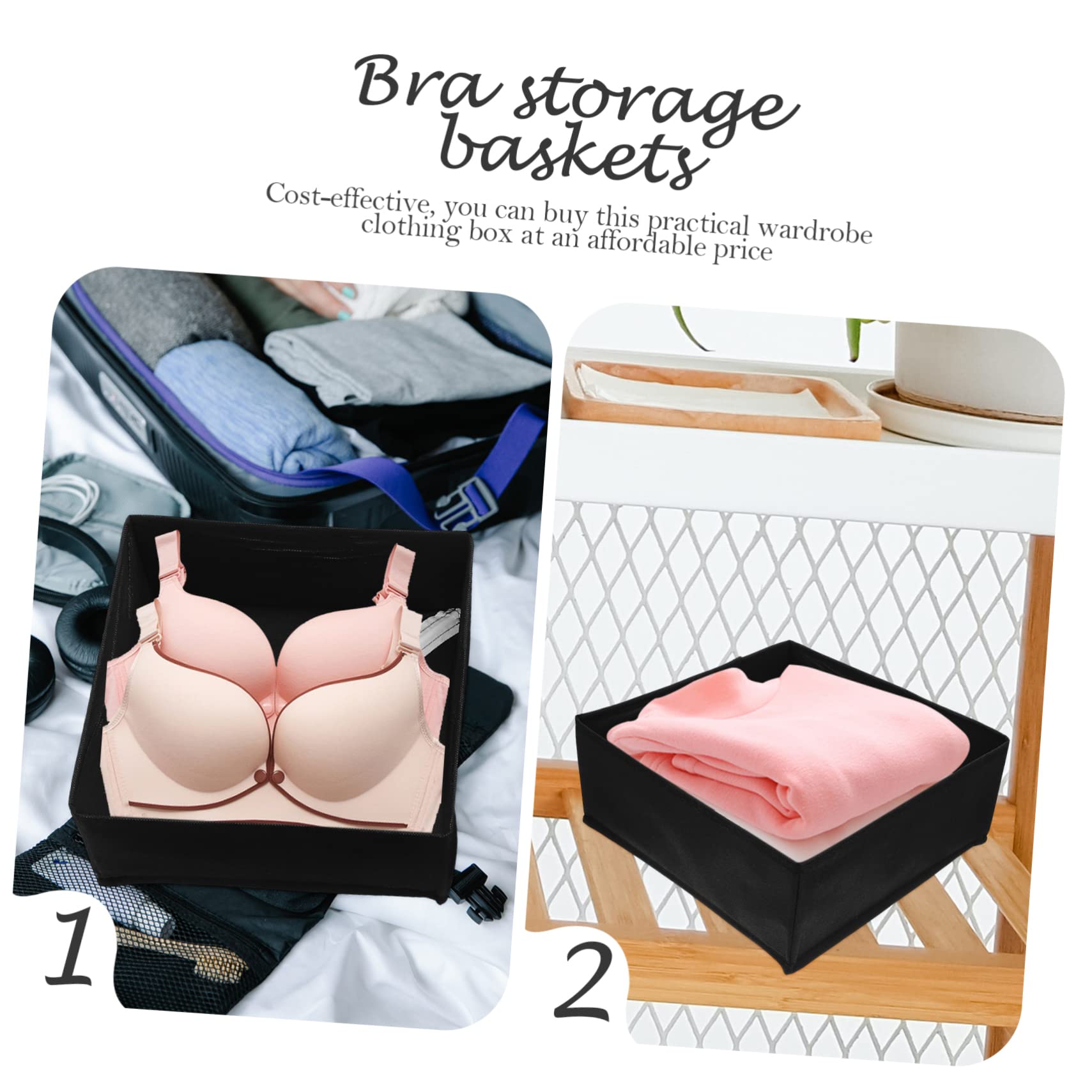 ULTECHNOVO 6pezzi Custodia Per Contenitore Vestiti Scatole -oggetti Cestini -biancheria Intima Organizer Per Vestiti Per Ragazza