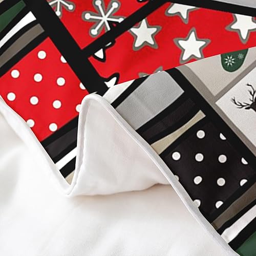 Miniatura 5 de Erosebridal Juego de funda de edredón de Papá Noel de algodón 100% natural, juego de ropa de cama de Feliz Navidad, regalos de Año Nuevo, funda de