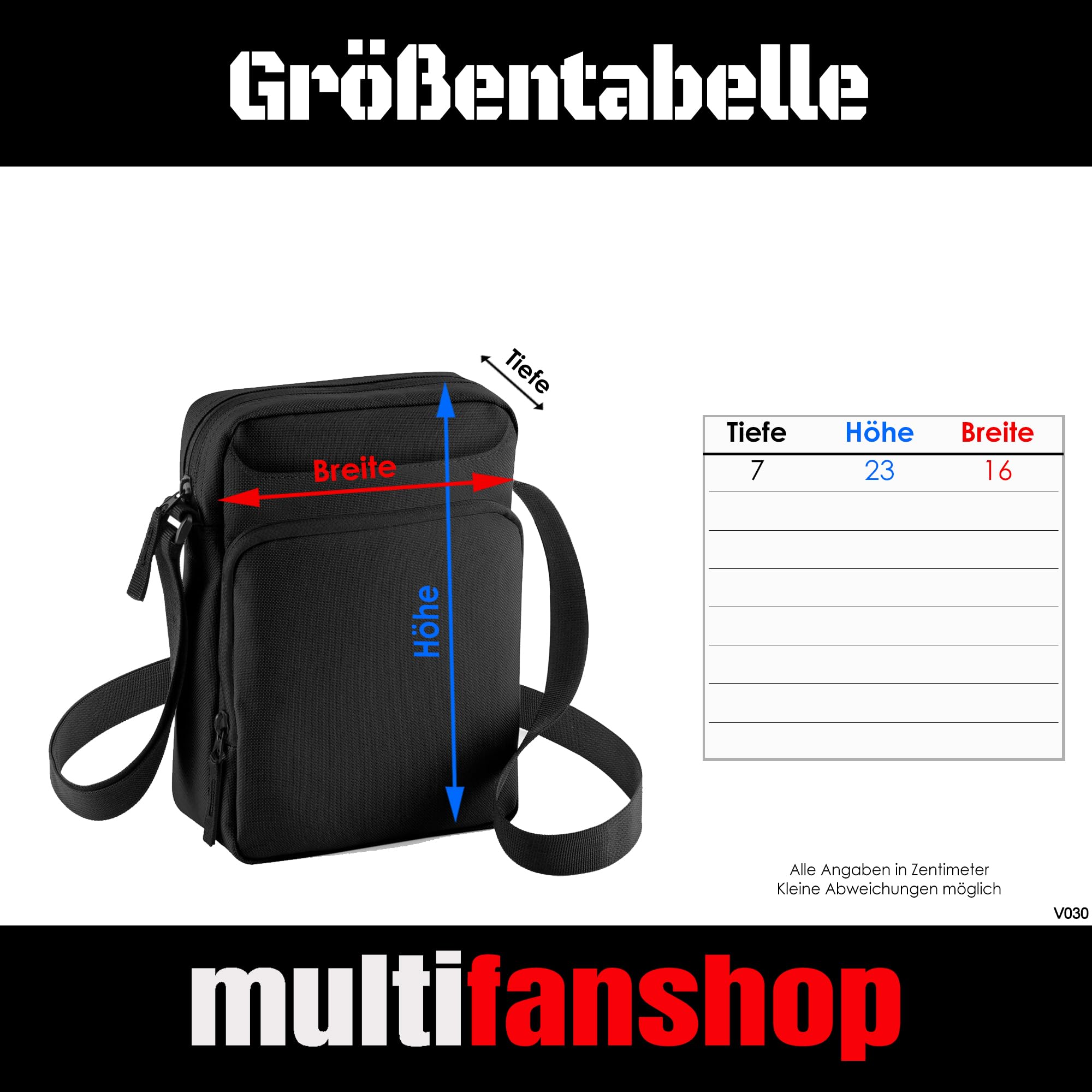 Umhängetasche - Bremen - Herzschlag - Druck grün - Tasche Größe schwarz