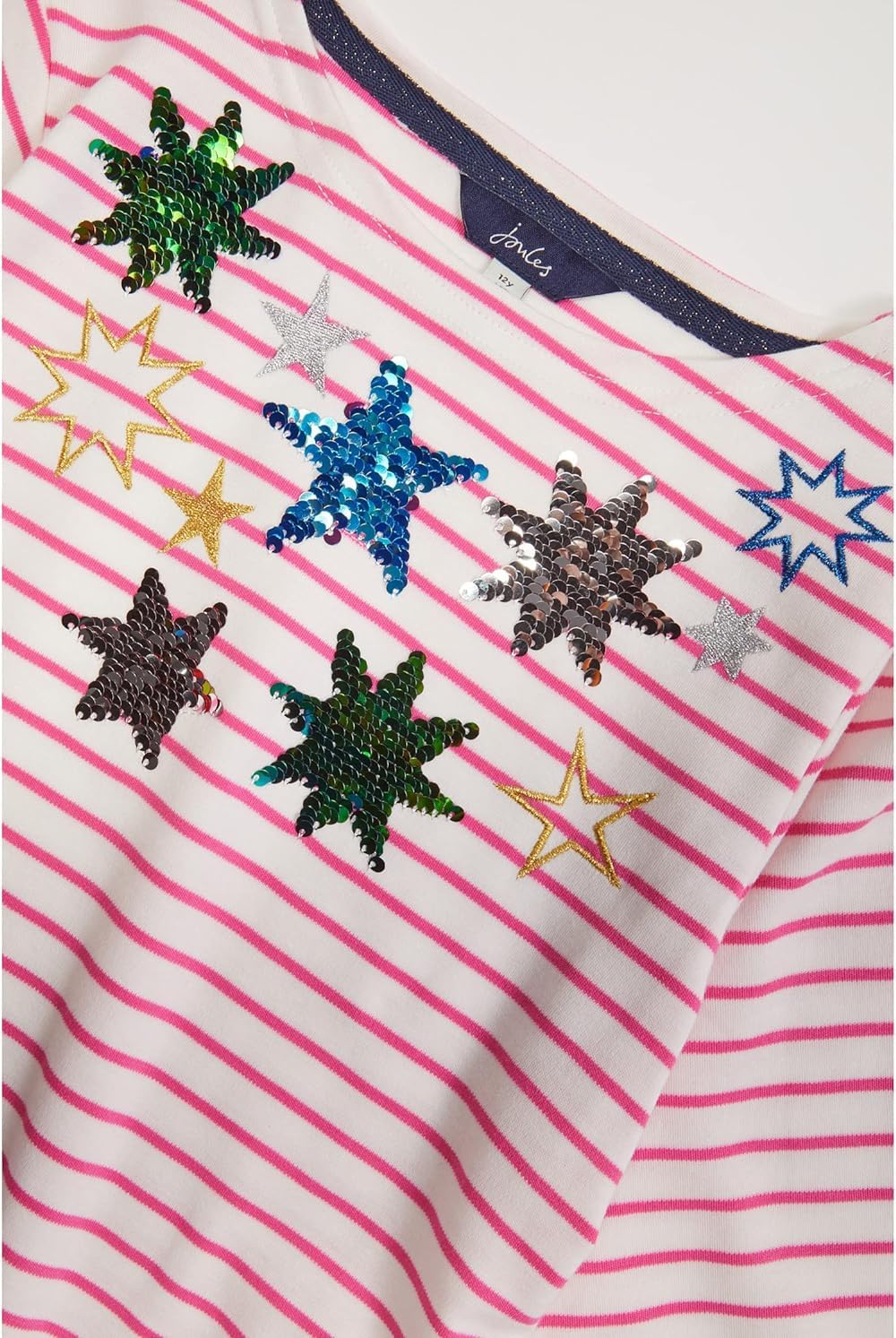 Joules Girl's Harbour Luxe (Toddler/Little Kids/Big Kids) Star Stripe 9 Years