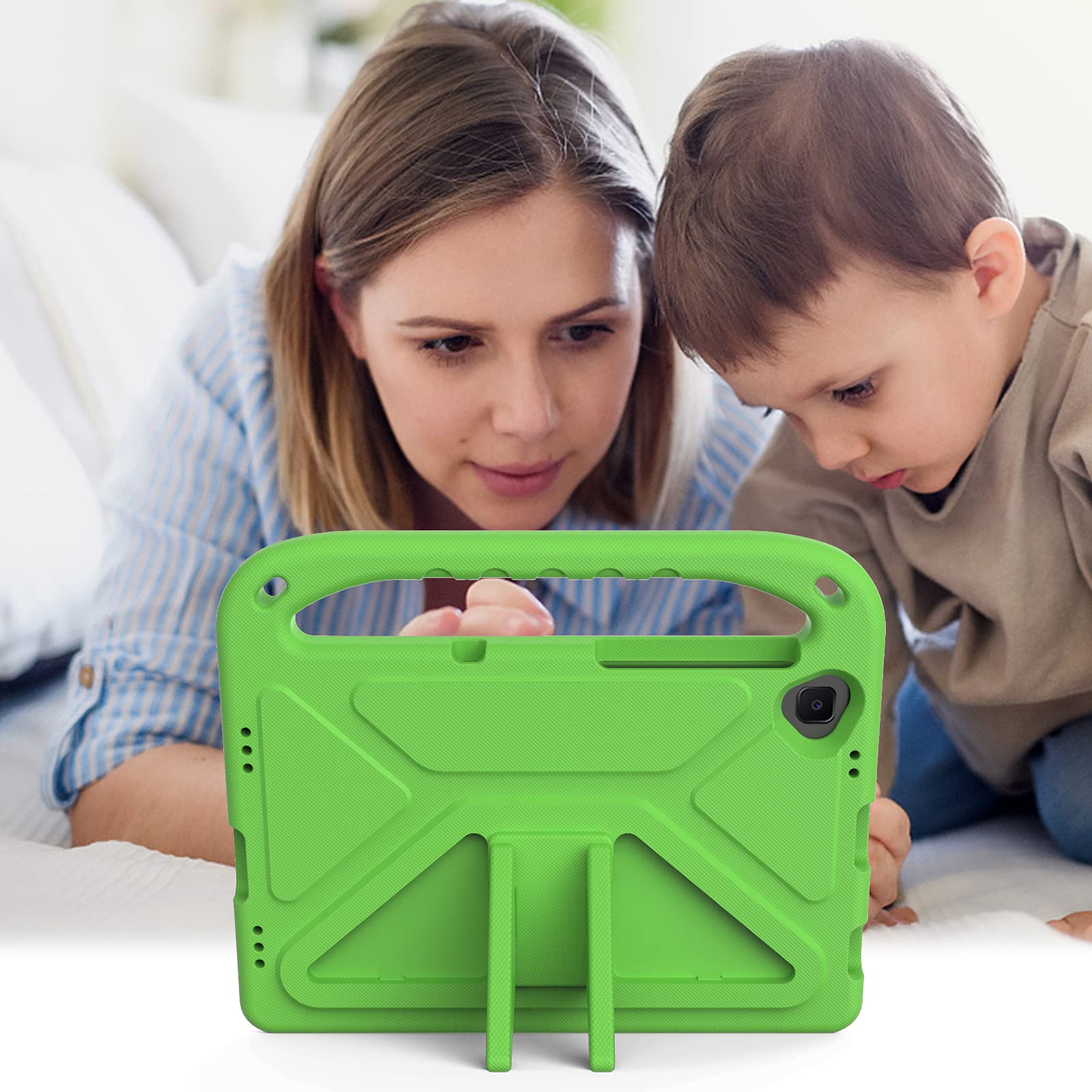 Funda para Samsung Galaxy Tab A 10.1 2019, a prueba de golpes, con soporte y correa para el hombro, funda infantil para Samsung Galaxy Tab A 10.1 pulgadas SM-T510 / T515 (verde, para Galaxy Tab A 10.1