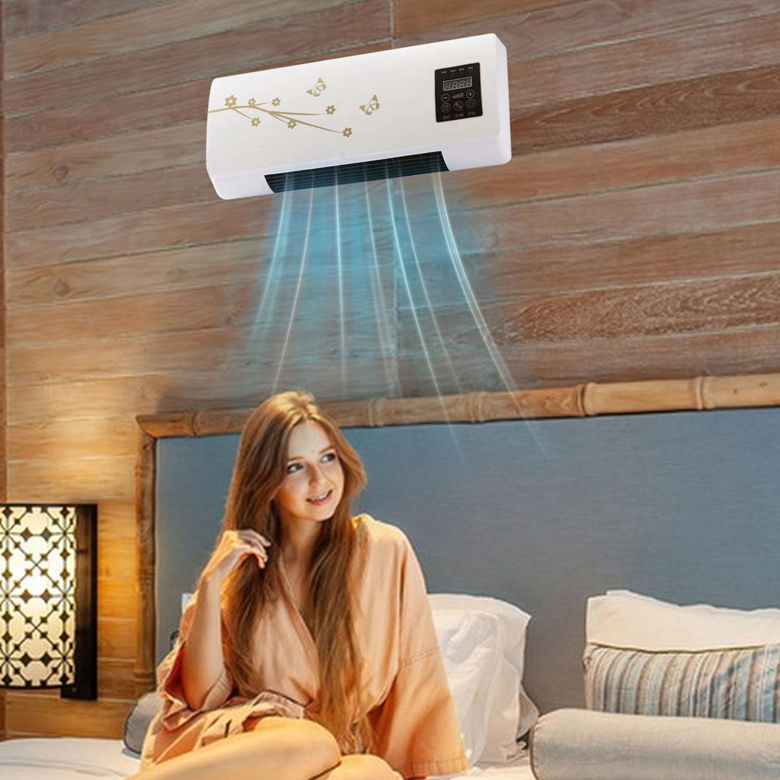 Split Max Aire Acondicionado Portátil, 2 En 1 Frío Y Calor Aire, Acondicionado Split Con Temporizador, AireAcondicionado Pared Sin Unidad Exterior, Para El Hogar, Sala De Estar Y Dormitorio