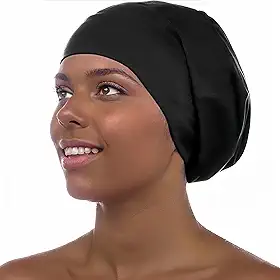 Generic Touca de natação para cabelos longos - Touca de natação de silicone para mulheres e homens, mantenha o cabelo seco