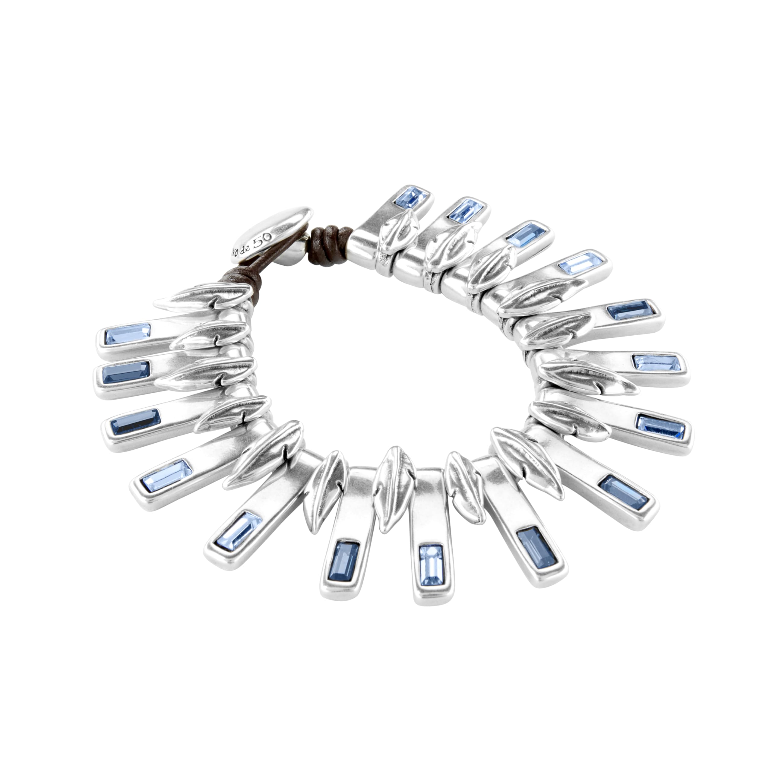 UNO de 50 - Pulsera Colección Japan para Mujer, Plata 925, Color Plata, Talla M, Fabricado en España