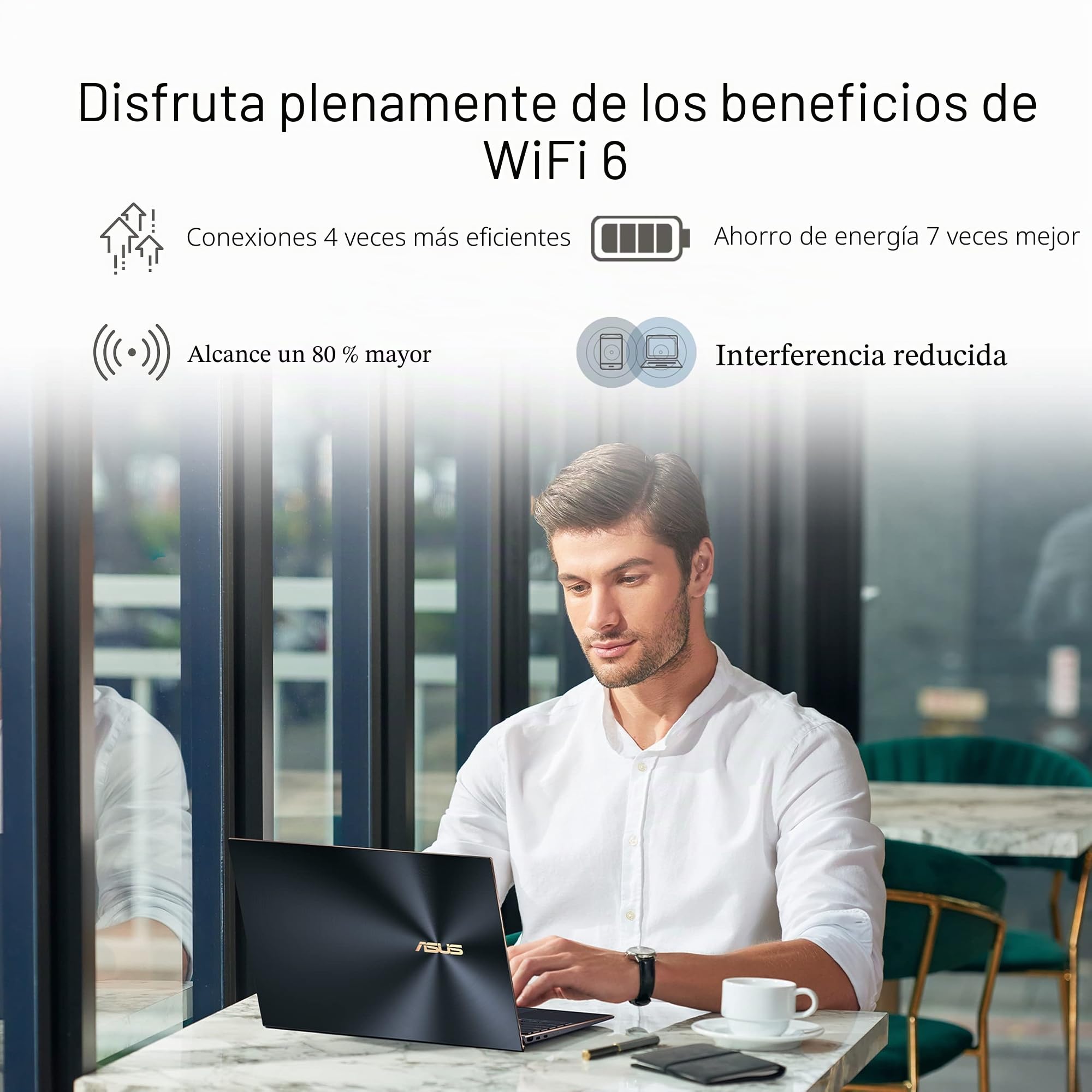 ASUS USB-AX56 - Adaptador Wi-Fi AX1800 USB de Doble Banda, Color Negro