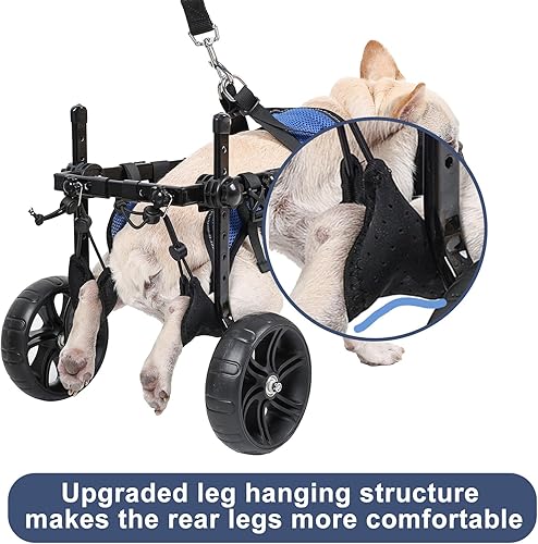 Miniatura 5 de Silla de ruedas para perro, silla de ruedas para perros para patas traseras, sillas de ruedas ajustables para perros 2023, ayudas de movilidad para