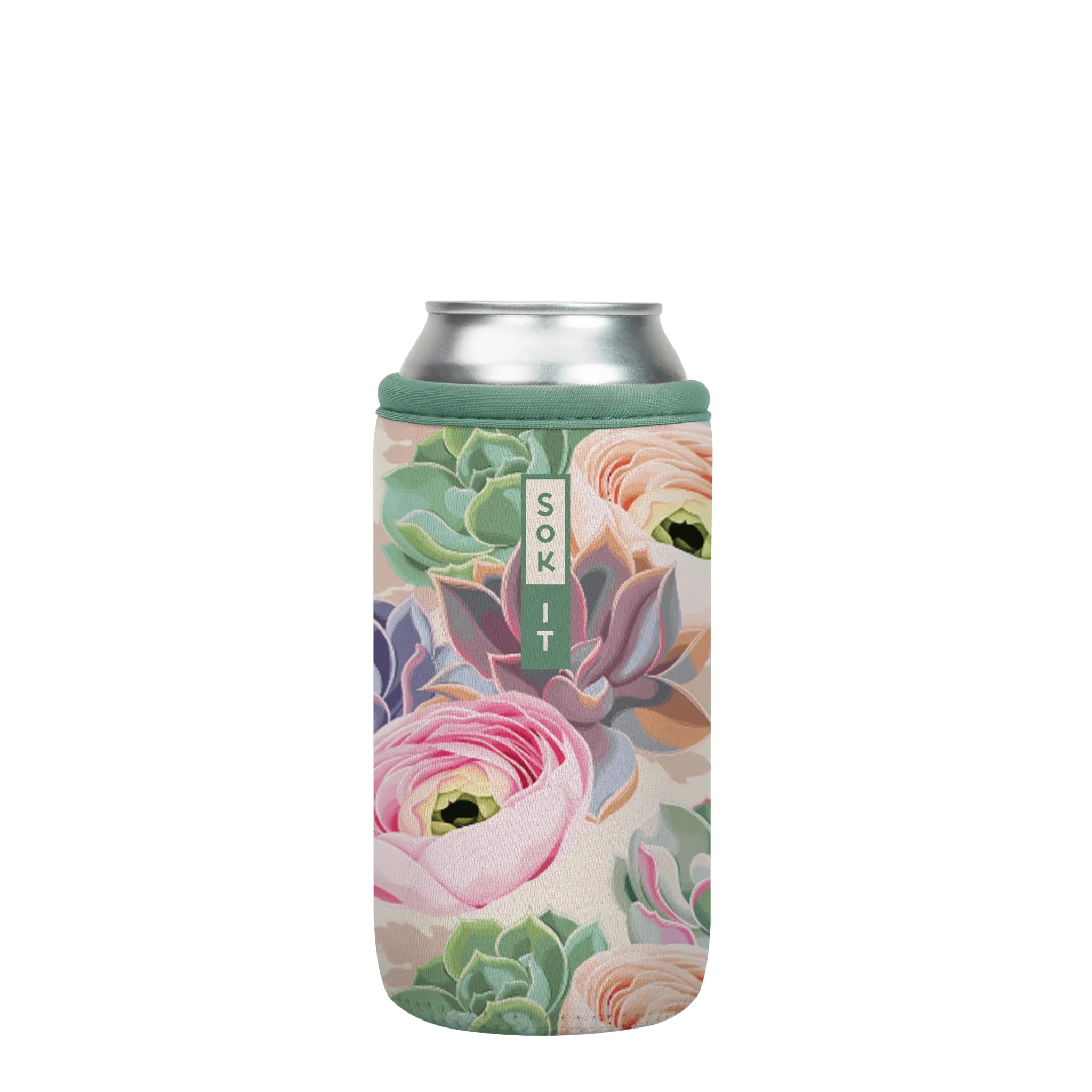Sok It CanSok Sleeve for Beer & Soda Insulated Neoprene Cover (Pastel Splendor, 16oz Can Sleeve) — image 1