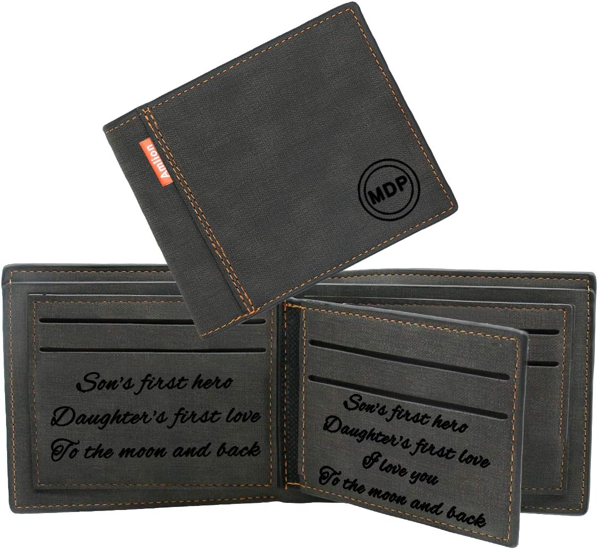 Custom Engraved Wallet,Personalized Photo RFID Wallets for Men,Husband,Dad,Son,Personalized Gifts