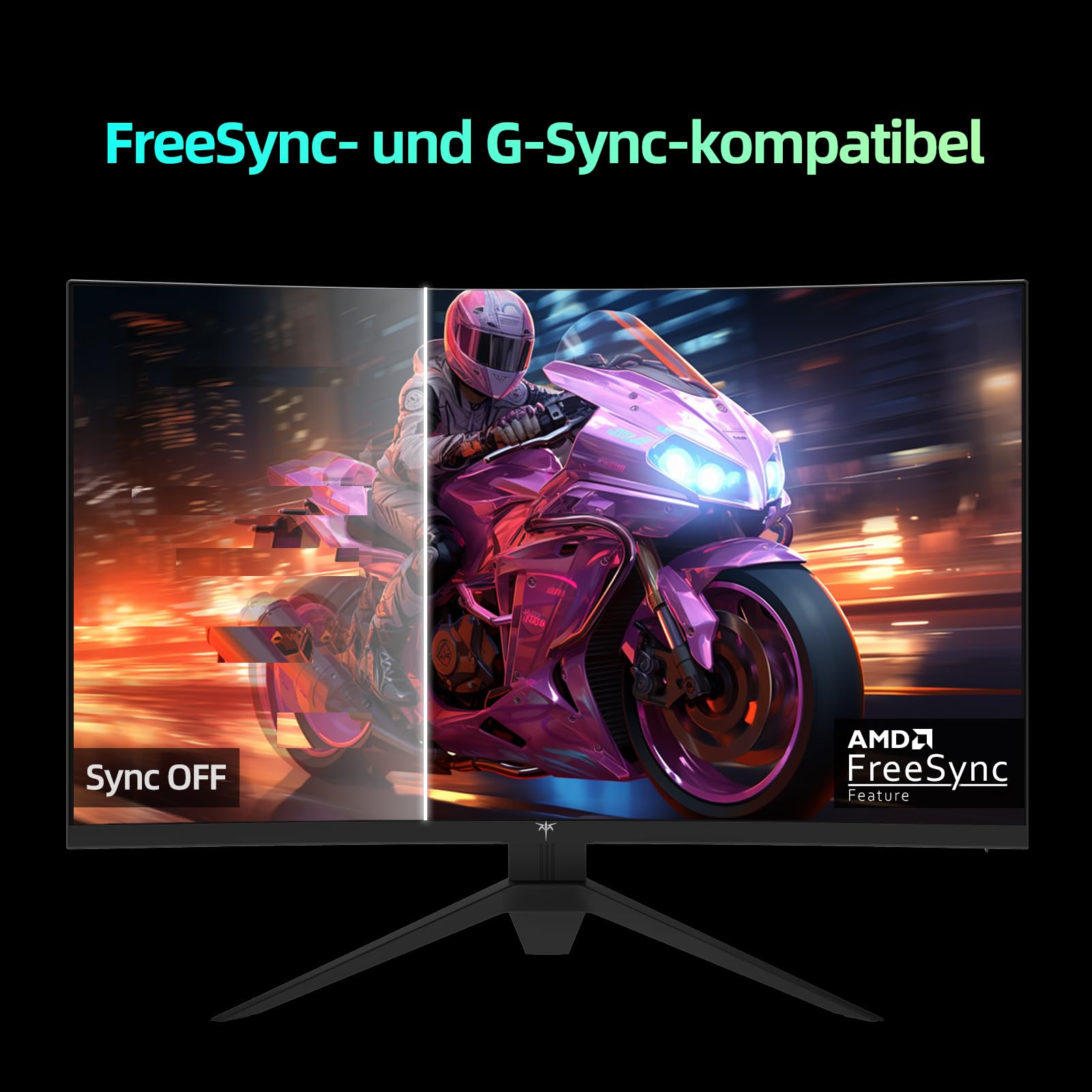 KTC Monitor Gaming 32 Pollici Curvo, 180Hz, 2K QHD 2560 x 1440p Schermo PC, 1ms, 1500R VA, HDR10, 125% sRGB, FreeSync & G-Sync, Inclinazione Regolabile, DP1.4 165Hz, HDMI2.0 144Hz, H32S17