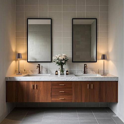 Miniatura 5 de Juego de 2 lámparas de mesa inalámbricas marrones, lámpara recargable vintage para restaurante, cena, cocina, encimera, baño, encimera, iluminación