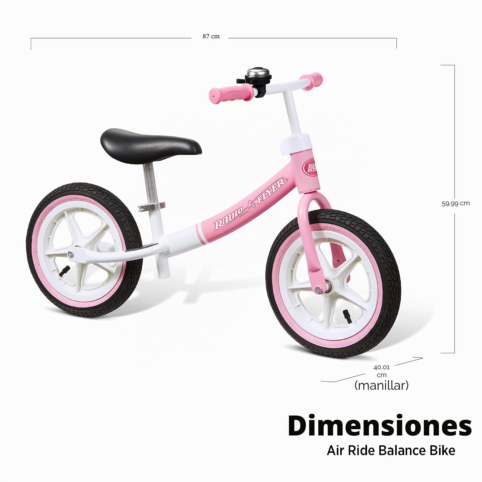 Radio Flyer Air Ride, Bicicleta de Equilibrio para niños pequeños, Edades de 1,5 a 5 años