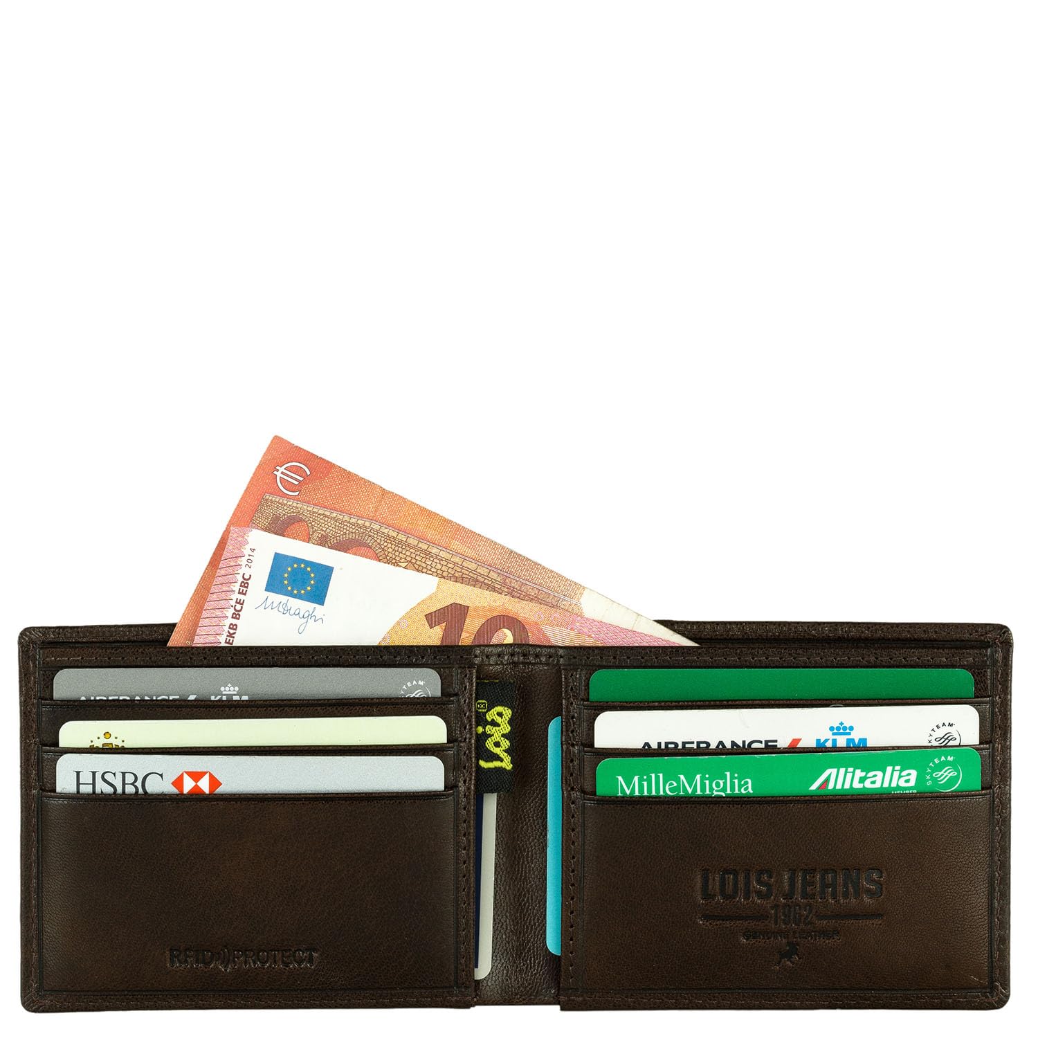 Lois - Carteras para Hombre Piel. Billeteras para Hombre. Cartera Hombre Piel con Monedero y múltiples Compartimentos, billeteras y monederos. Cartera Hombre. RFID 202687