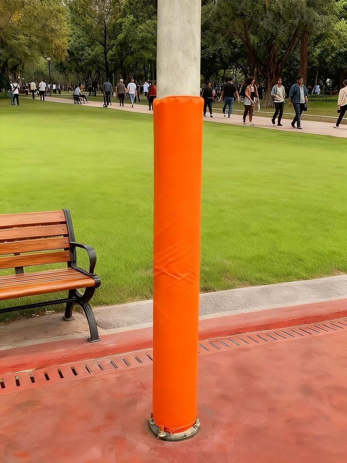 VUIKLCty Universal Basketball Hoop Pole Pads For Outdoor And Indoor Court Safety Protection(Orange,Dia 114mm)