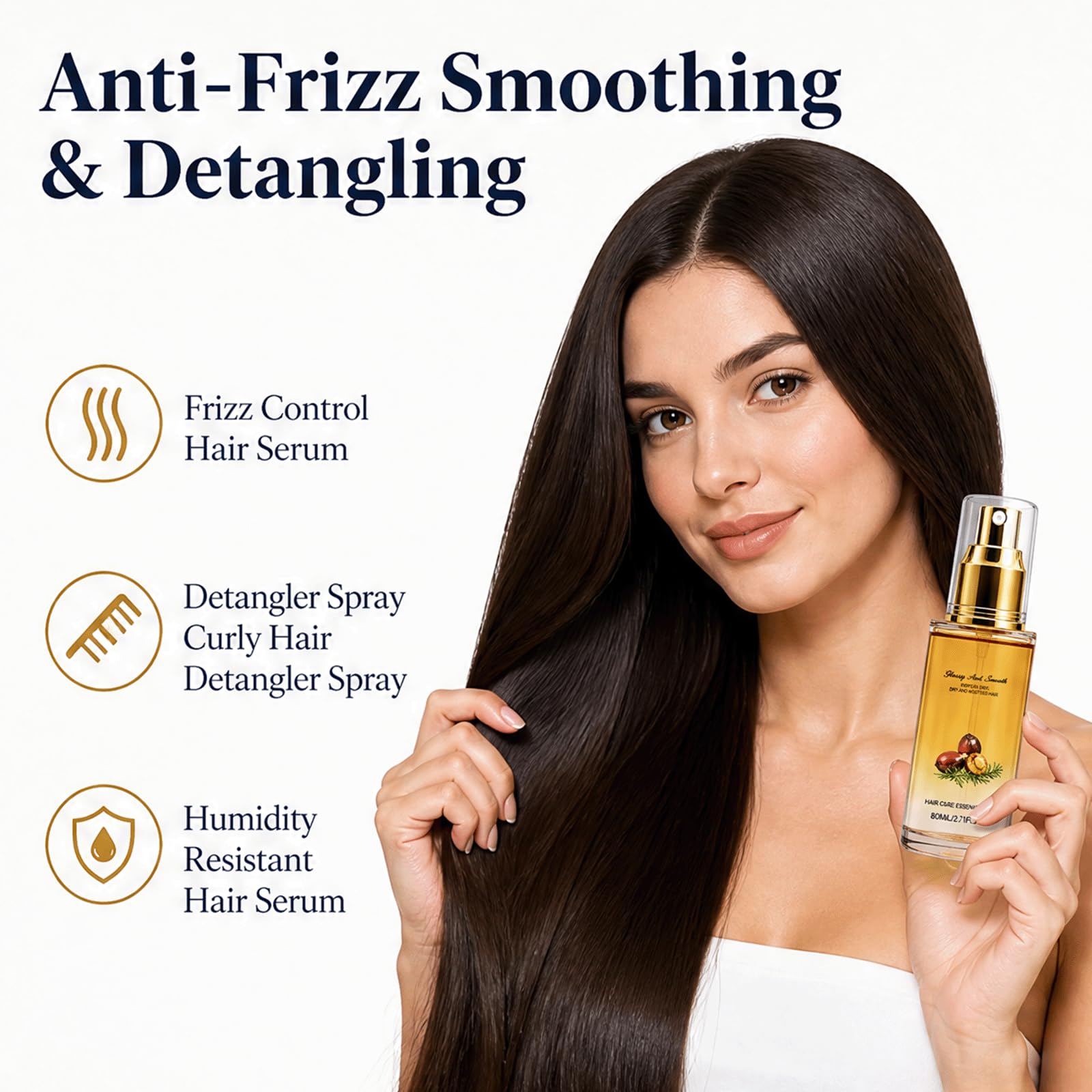 Niezmywalny, głęboko odżywczy olejek do włosów PerfumeCare, lekkie serum przeciw puszeniu się włosów, odzyskiwanie suchych, zestresowanych włosów, (5 szt)